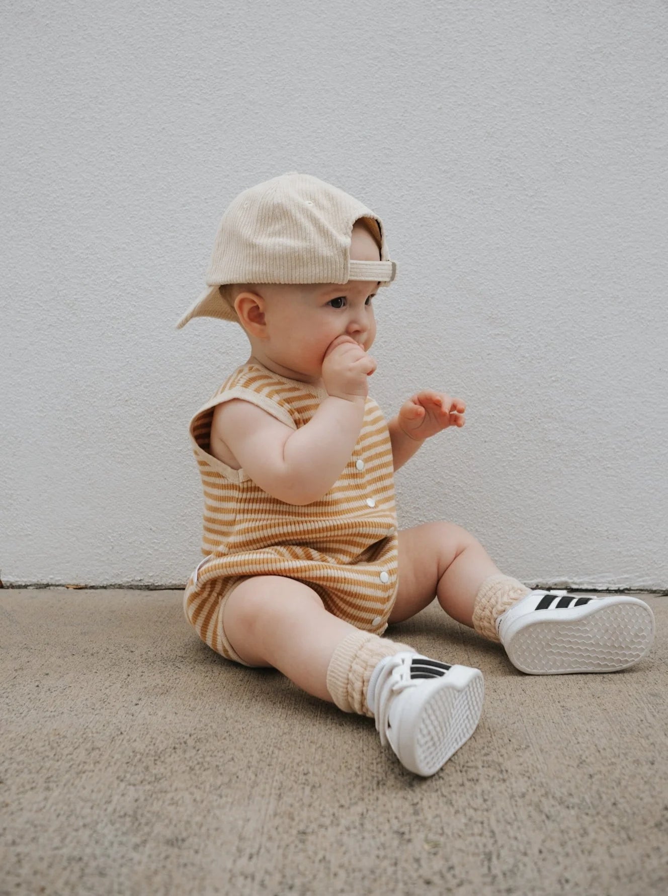 Ziggy Lou Summer Bubble Romper - Golden Stripes
