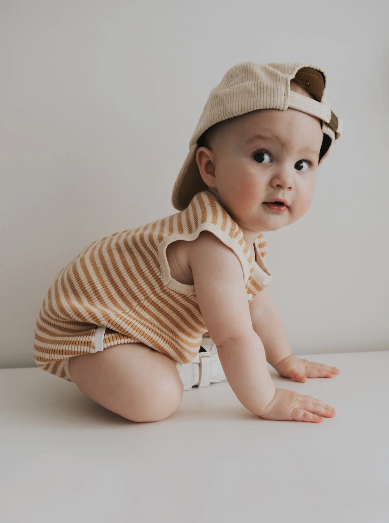 Ziggy Lou Summer Bubble Romper - Golden Stripes