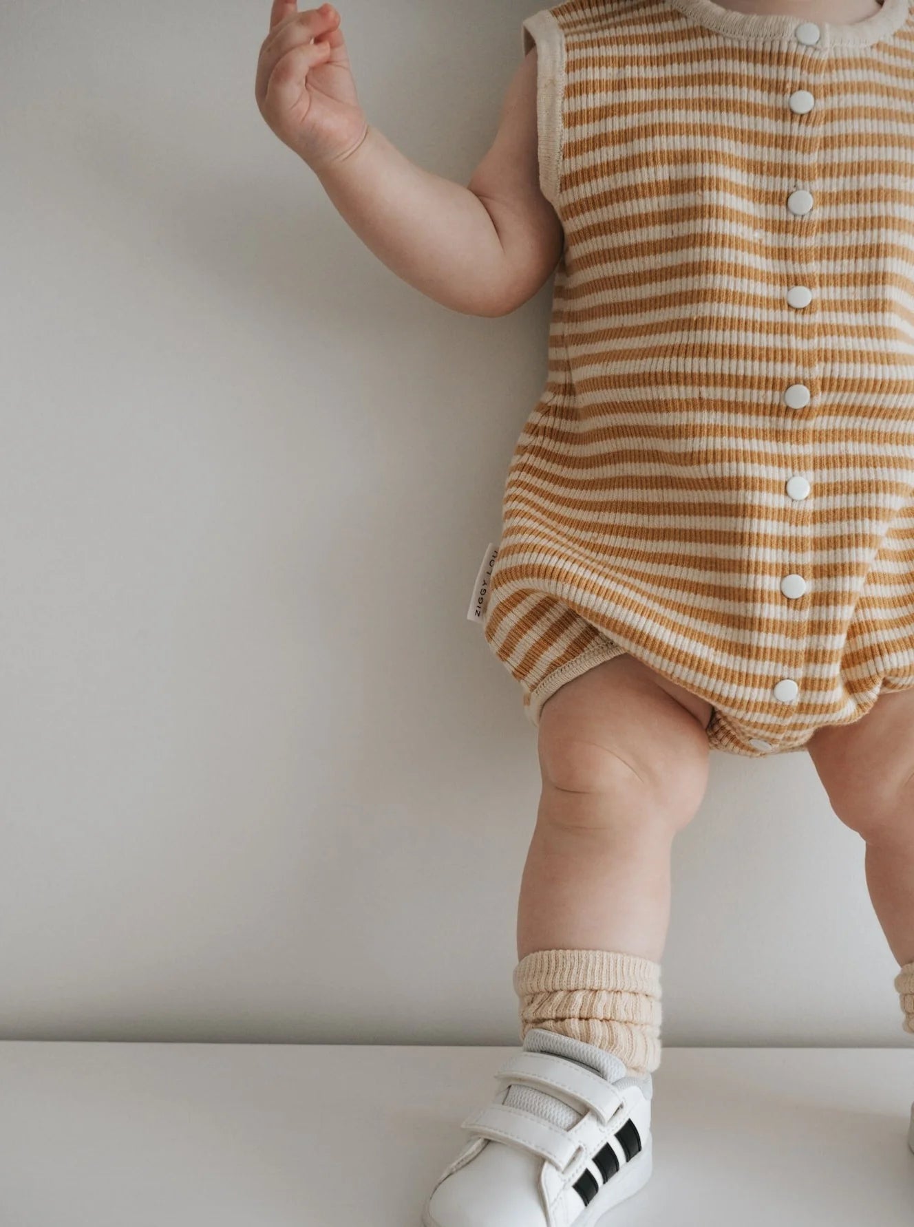 Ziggy Lou Summer Bubble Romper - Golden Stripes