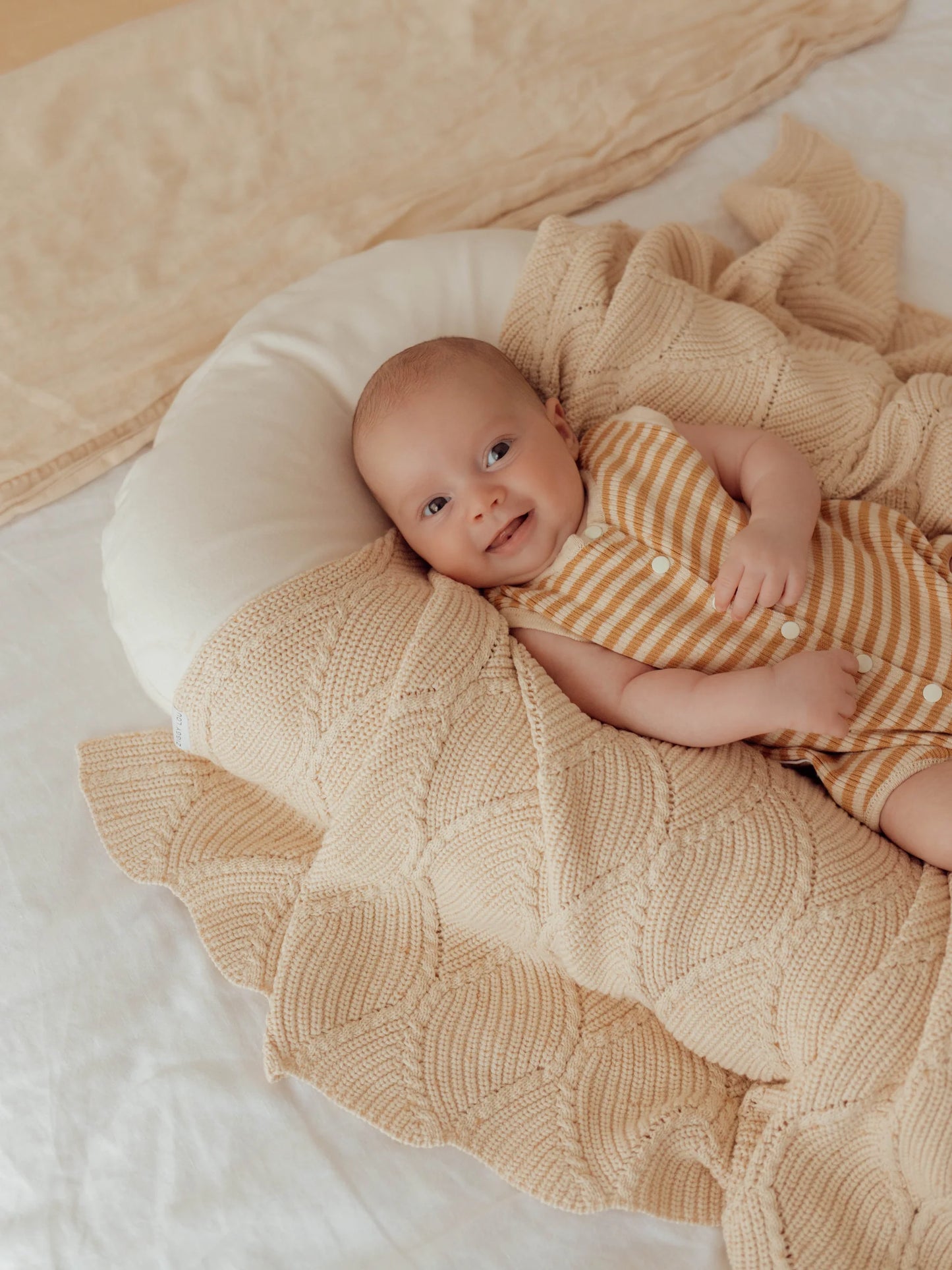 Ziggy Lou Summer Bubble Romper - Golden Stripes