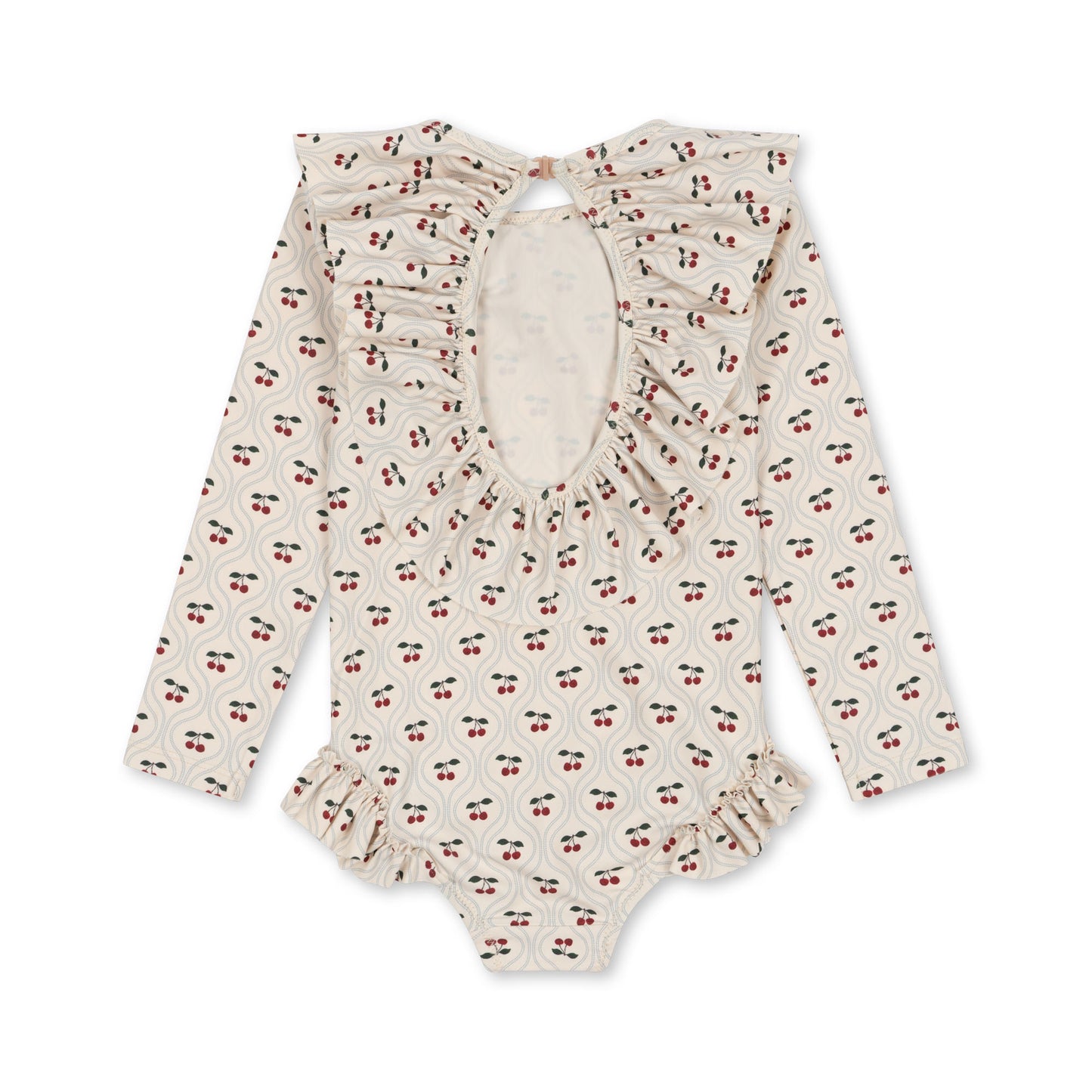 Konges Sløjd Manuca Long Sleeved Swimsuit - Cherry Motif