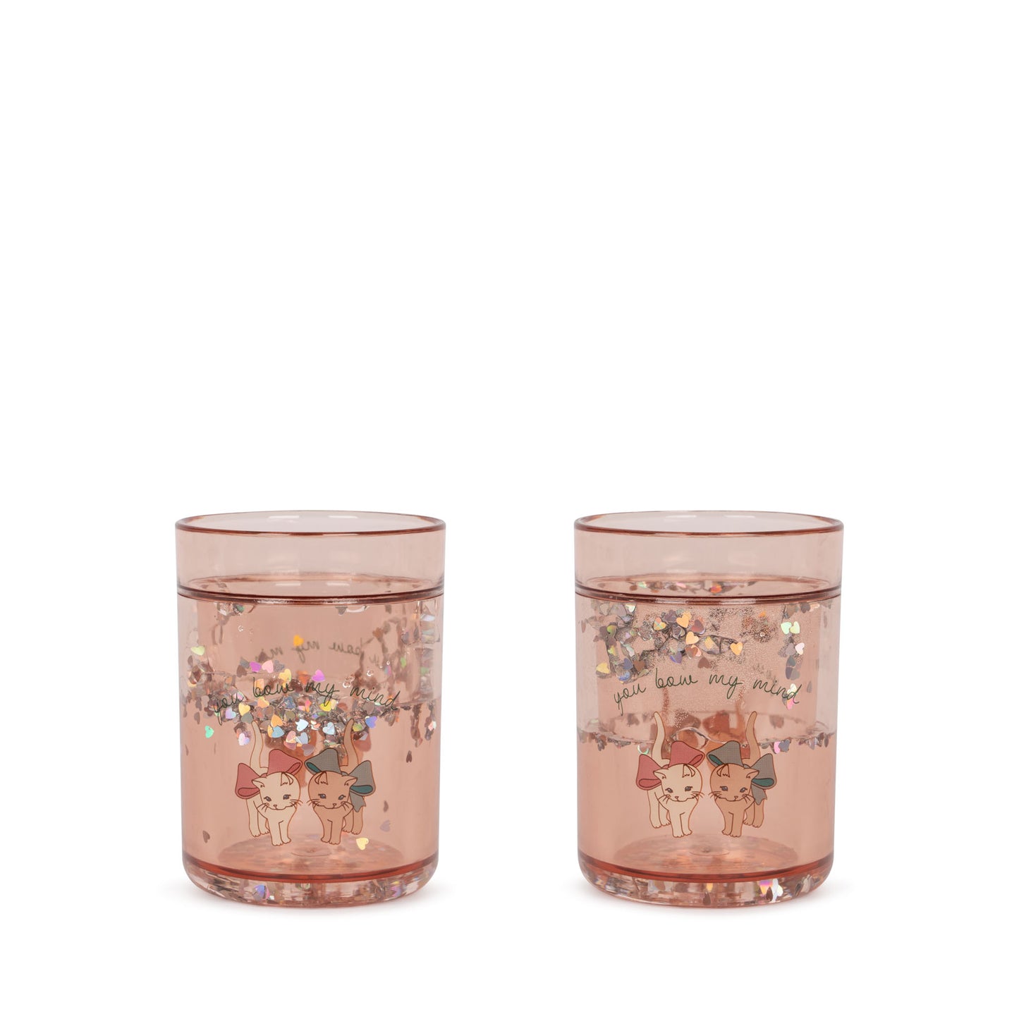 Konges Sløjd 2 pack glitter cups - bow kitty