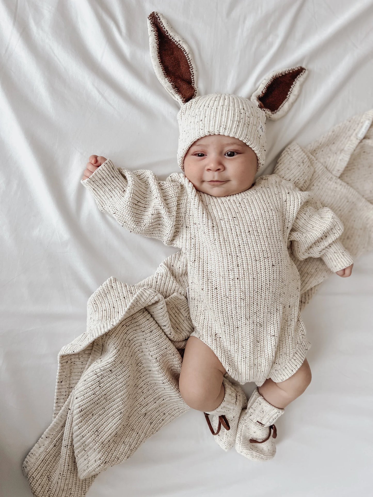 Ziggy Lou Bubble Romper - Easter (Cocoa Fleck)