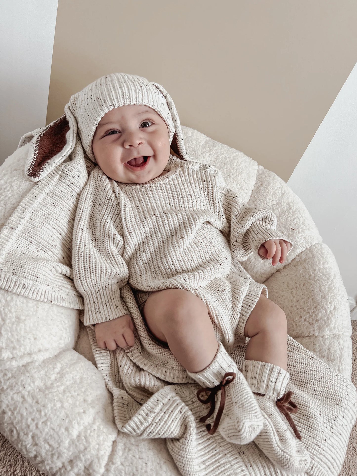 Ziggy Lou Bubble Romper - Easter (Cocoa Fleck)