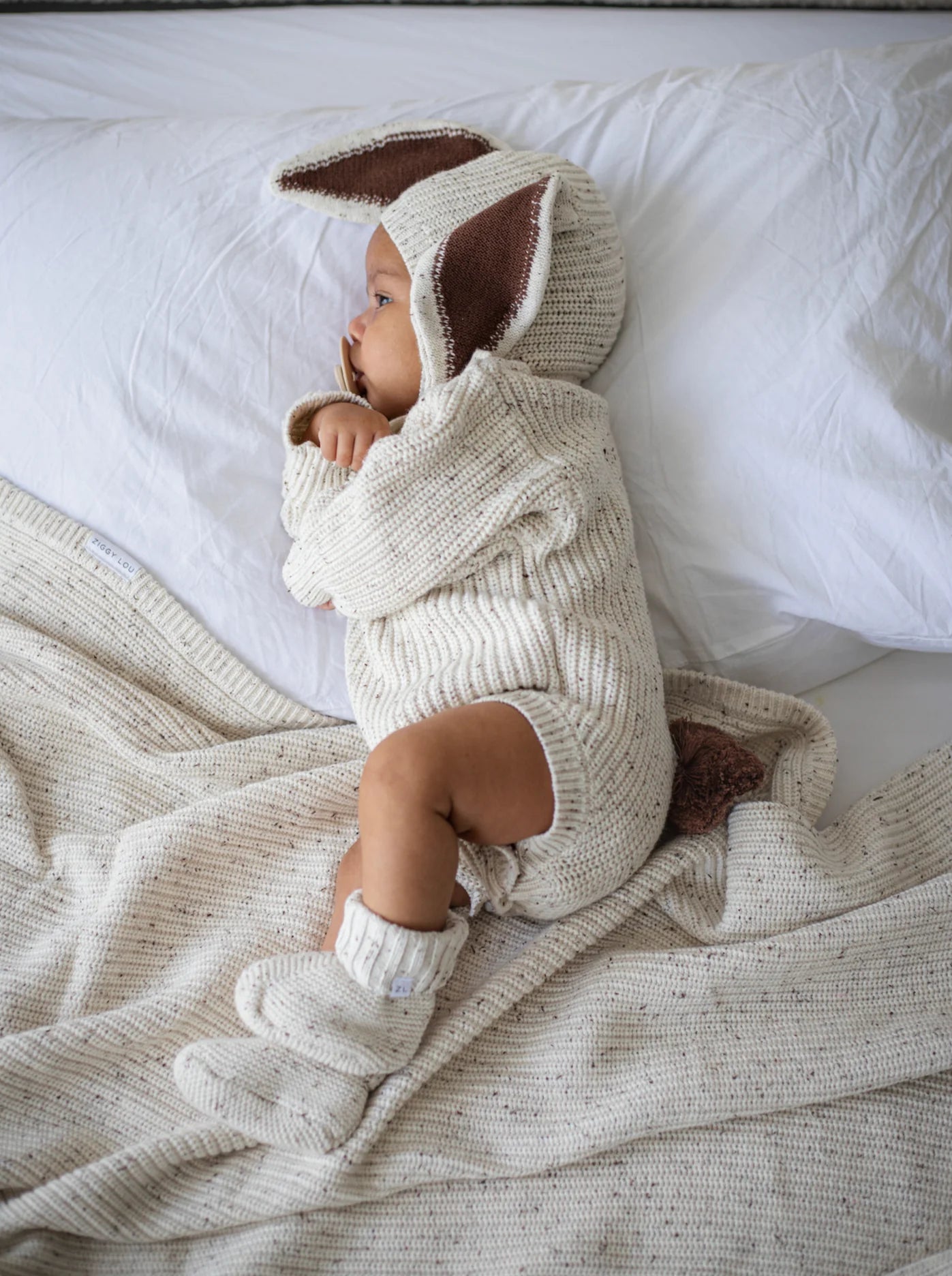 Ziggy Lou Bubble Romper - Easter (Cocoa Fleck)