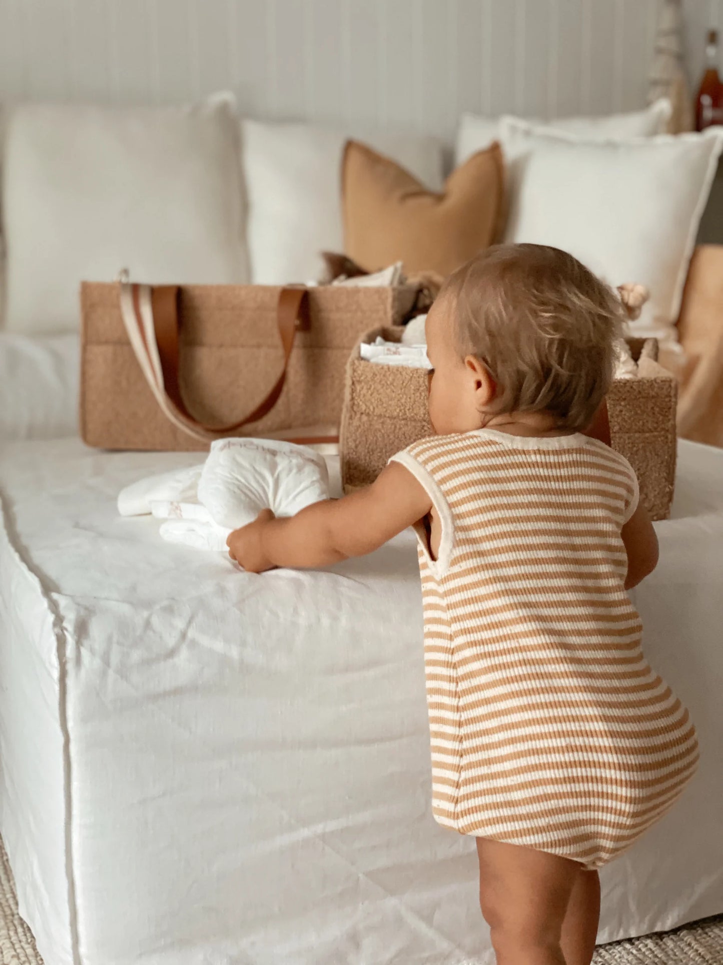 Ziggy Lou Summer Bubble Romper - Golden Stripes