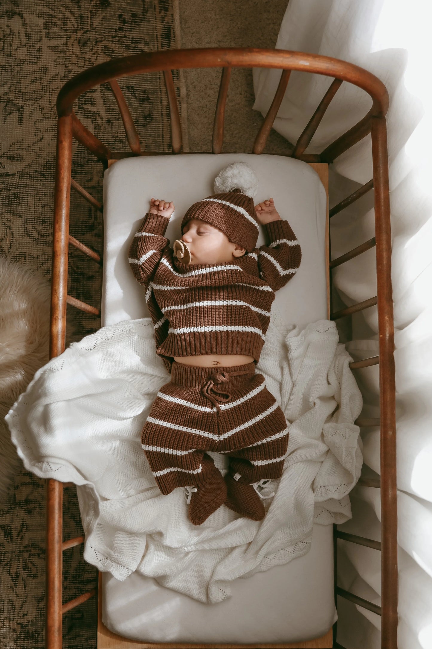 Ziggy Lou Cropped Pants - Chocolate Stripe