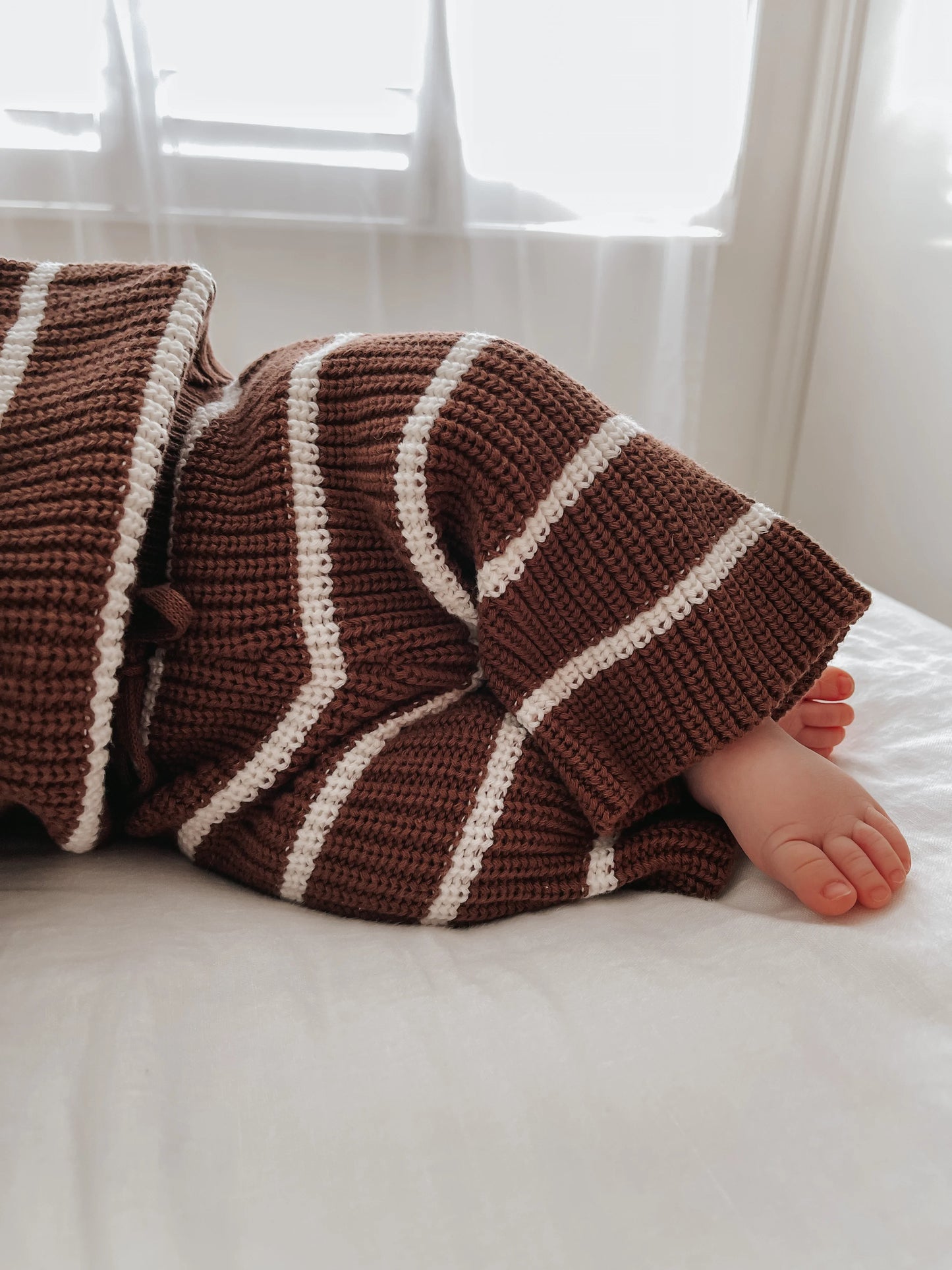 Ziggy Lou Cropped Pants - Chocolate Stripe