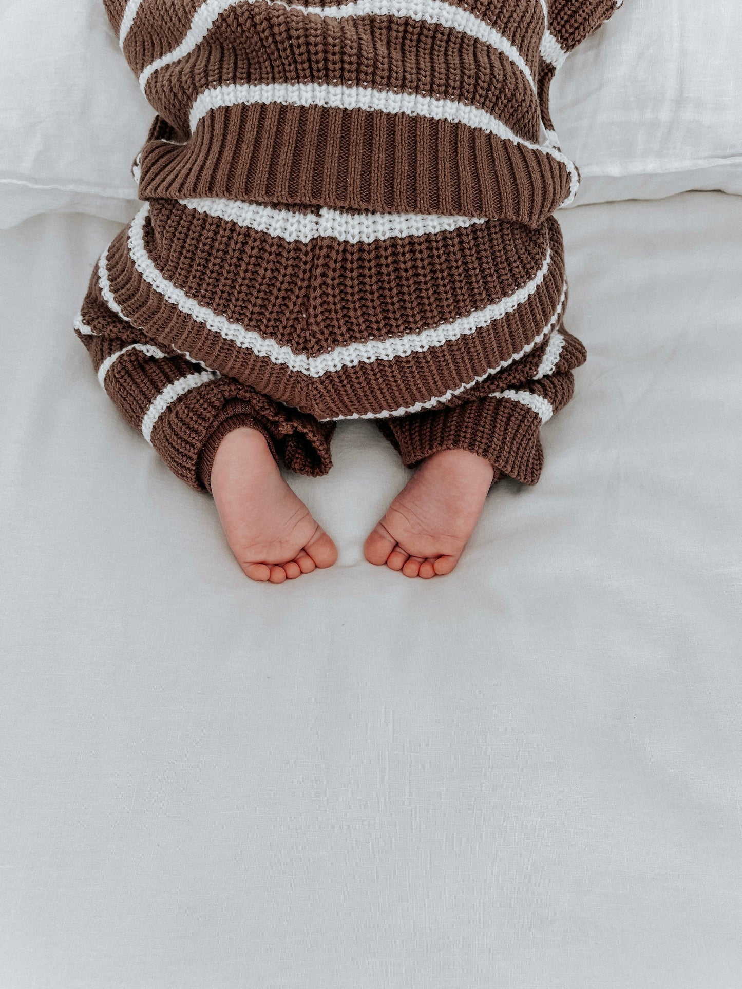 Ziggy Lou Cropped Pants - Chocolate Stripe