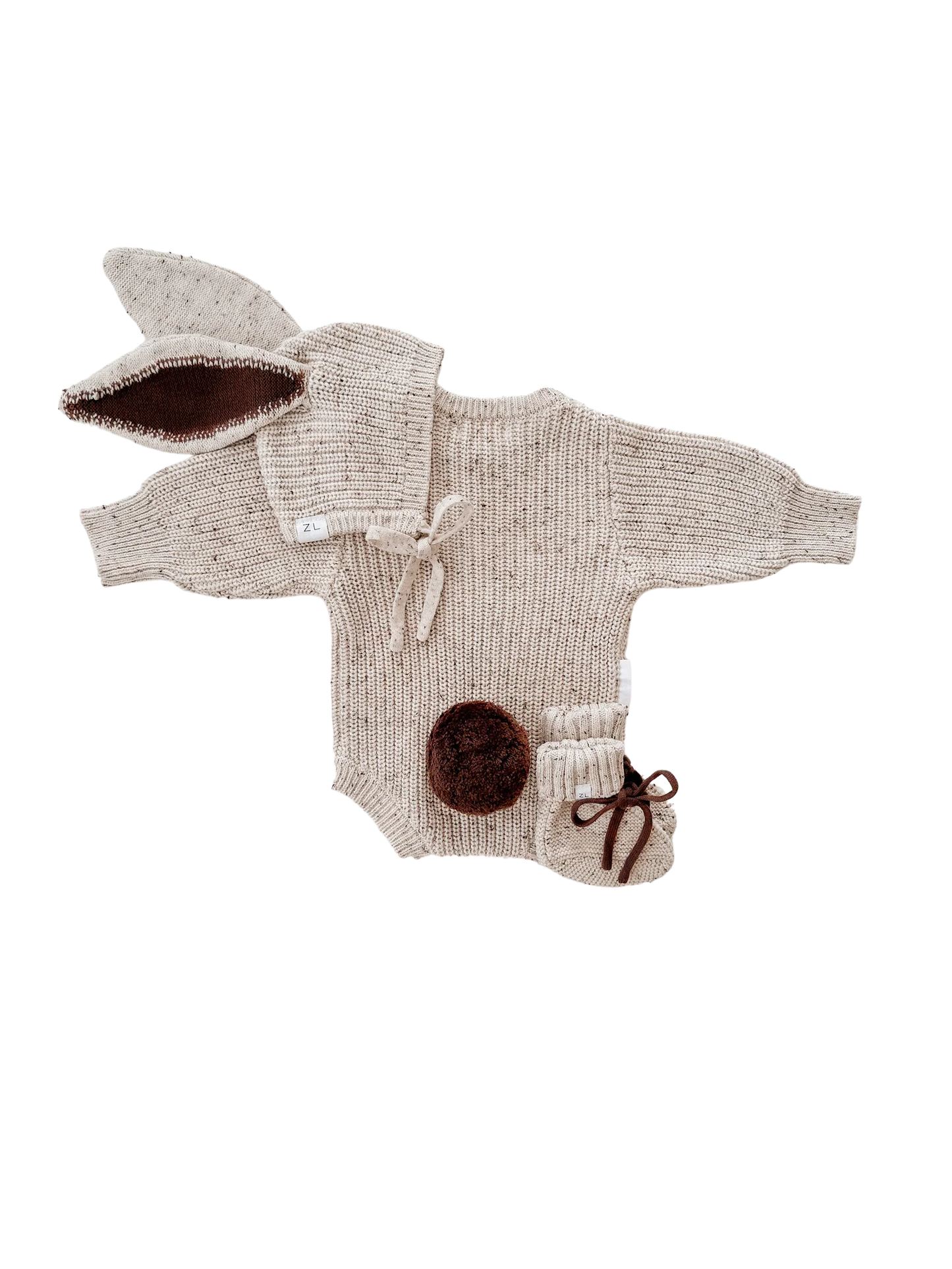 Ziggy Lou Bubble Romper - Easter (Cocoa Fleck)
