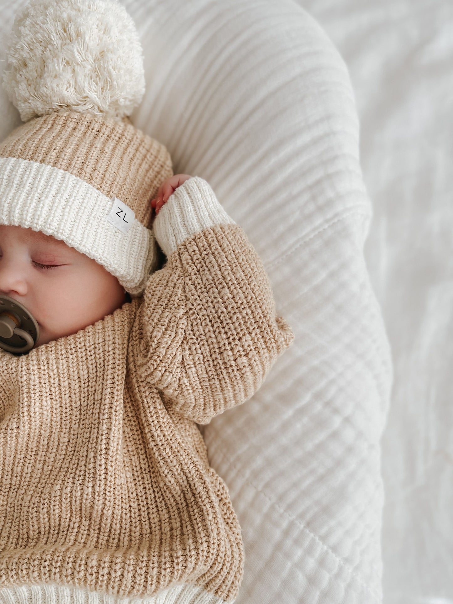 Ziggy Lou Beanie - Two tone wheat