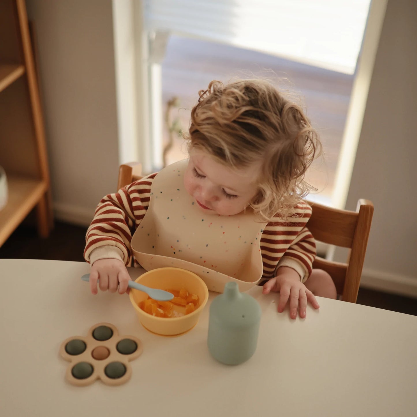Silicone Baby Bib - Vanilla Confetti