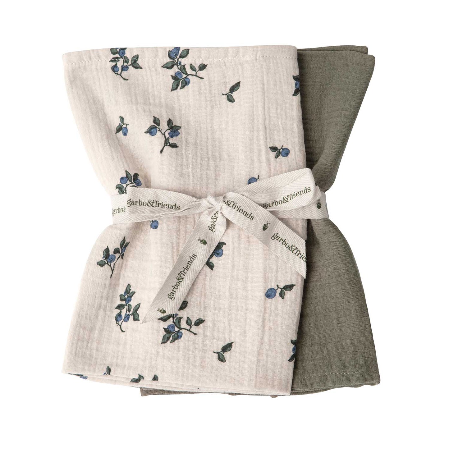 Garbo&Friends Blueberry Muslin Small Blankets (Set of 2)