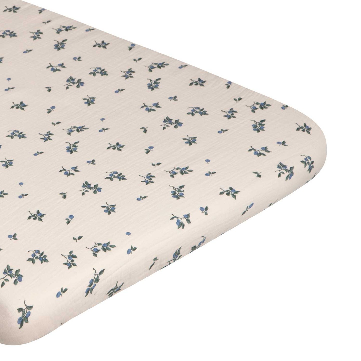 Garbo&Friends Blueberry Muslin Cot Fitted Sheet