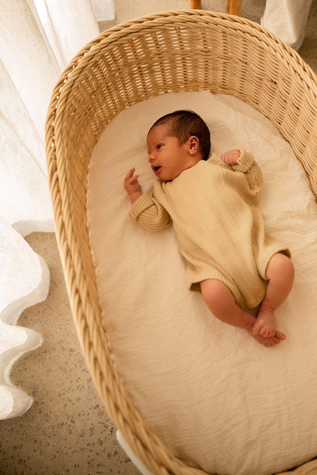 Grown Organic Ribbed Romper - Oyster