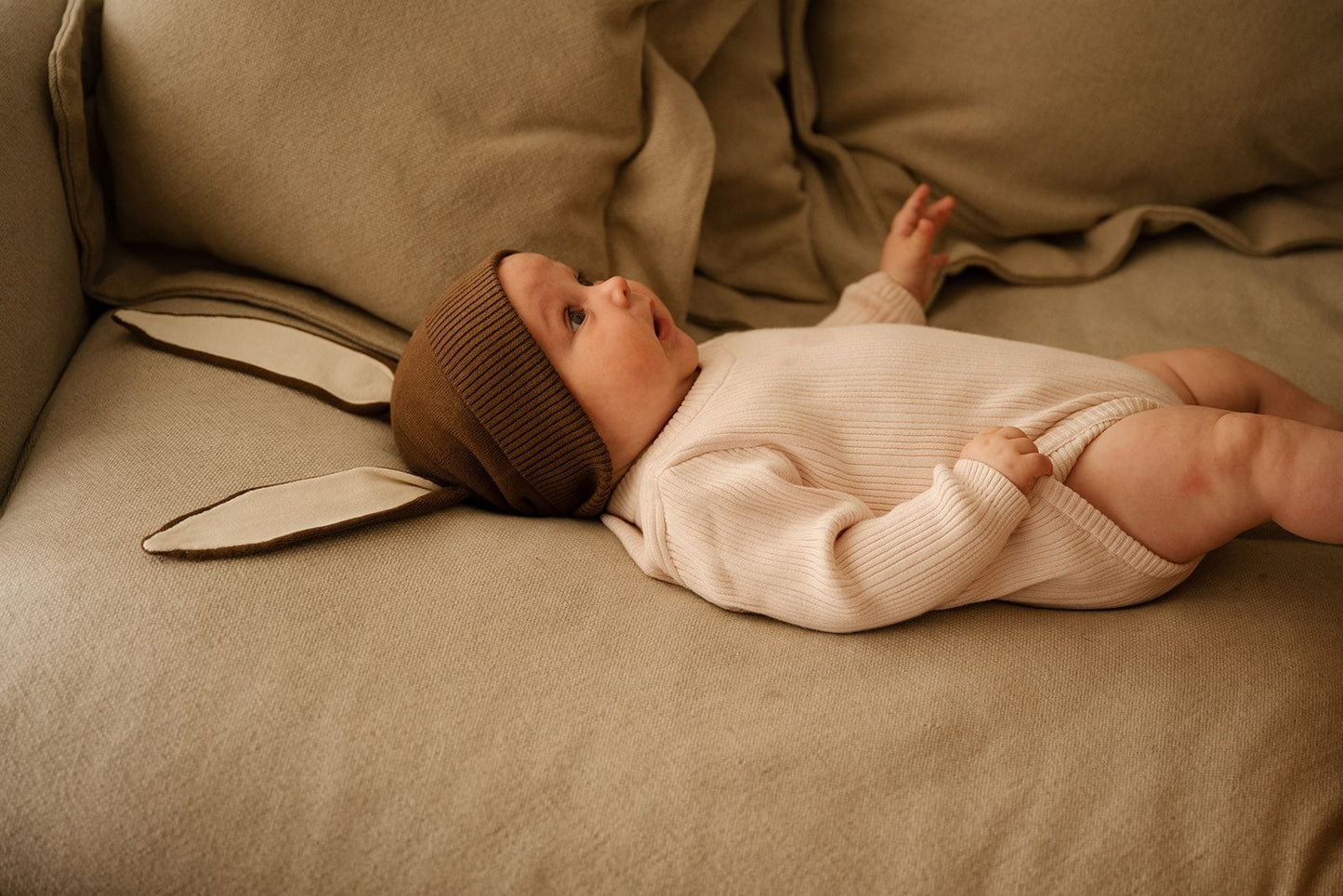 Grown Organic Ribbed Romper - Pink Salt
