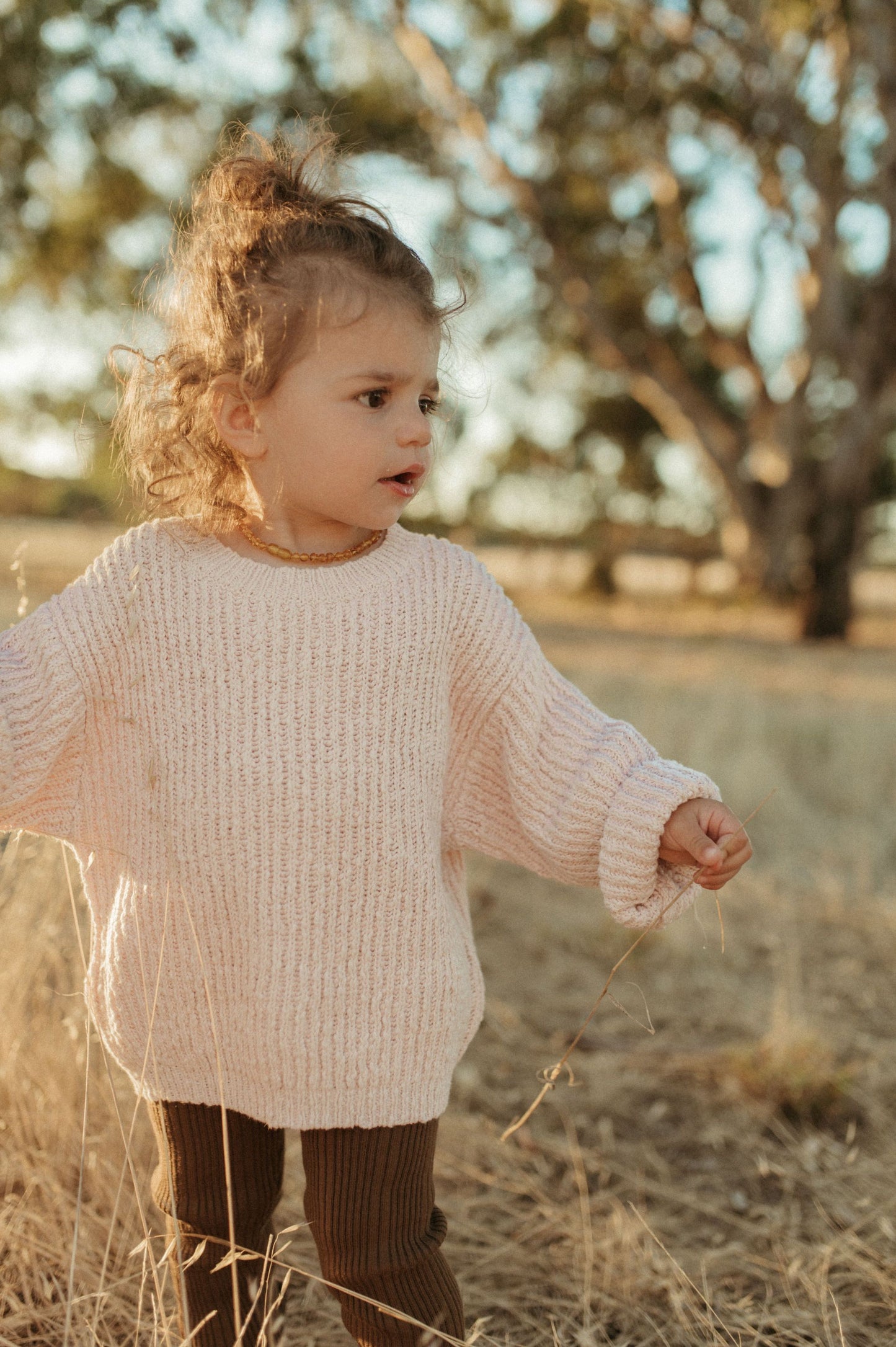 Grown Organic Textured Pull Over - Pink Salt