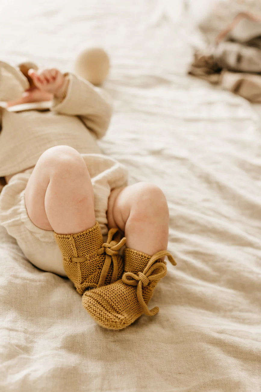 Hvid booties - Ochre