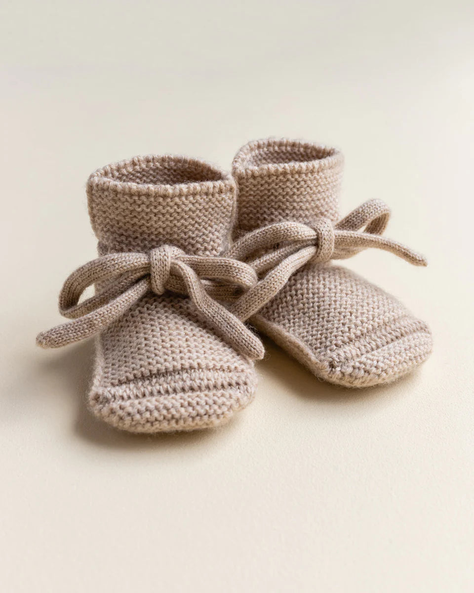 Hvid booties - Sand