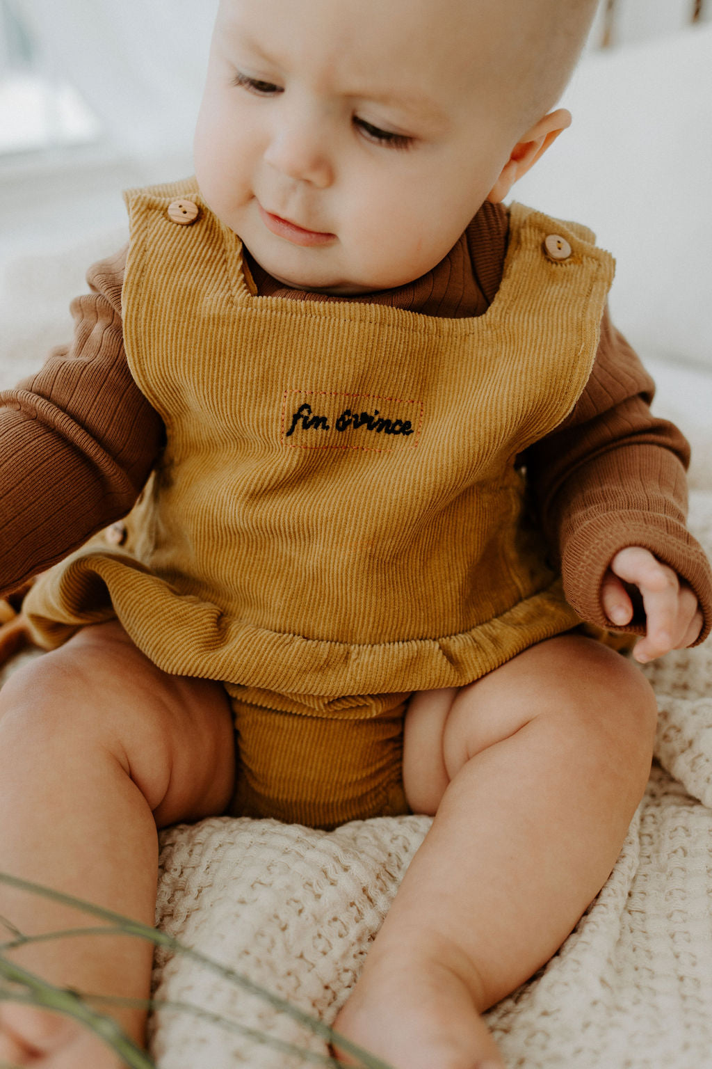 Fin & Vince Corduroy Baby Romper