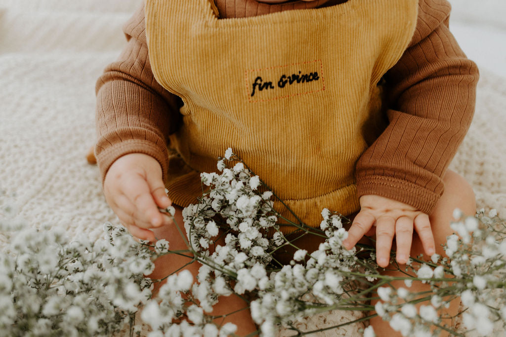 Fin & Vince Corduroy Baby Romper