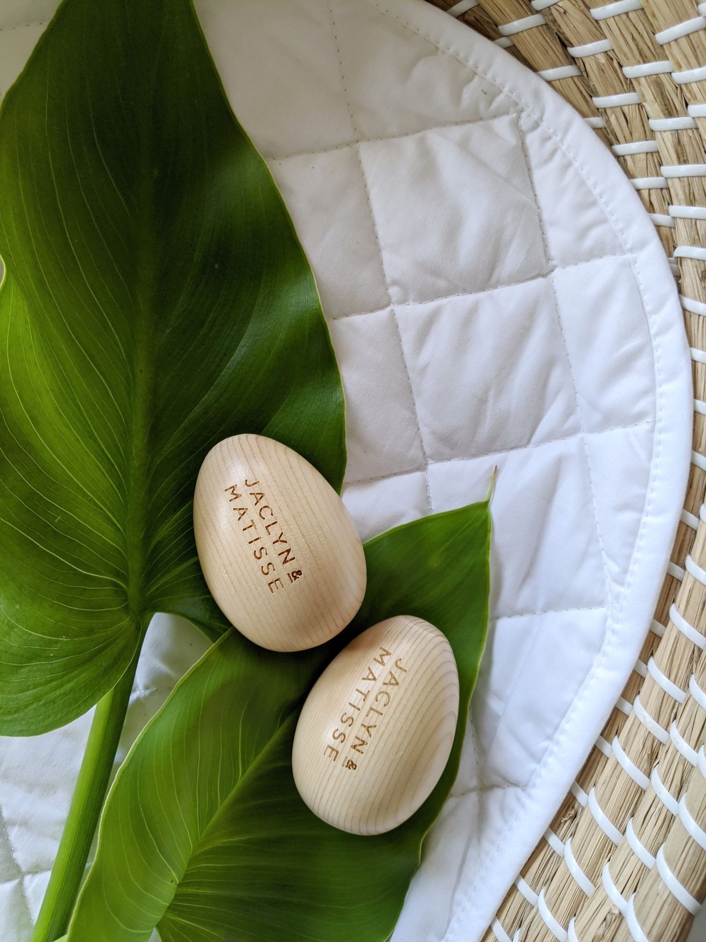 Jaclyn & Matisse Wooden Egg Shaker Pair