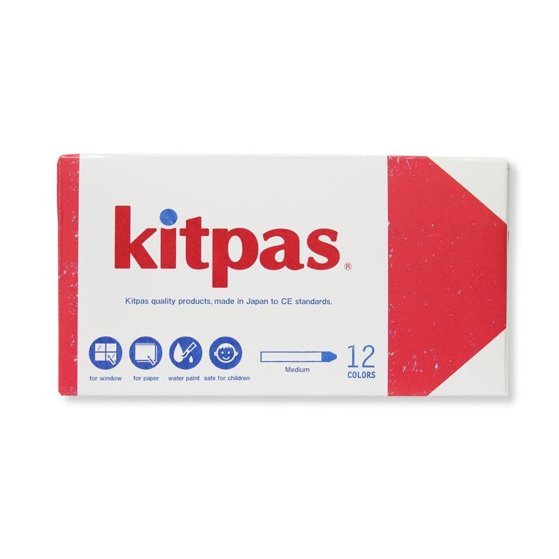 Kitpas Medium Stick Crayons 12 colours