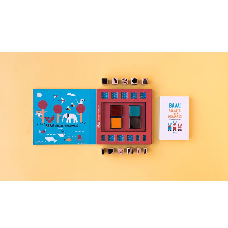 Londji Wooden Stamp Set - Bam! Animals
