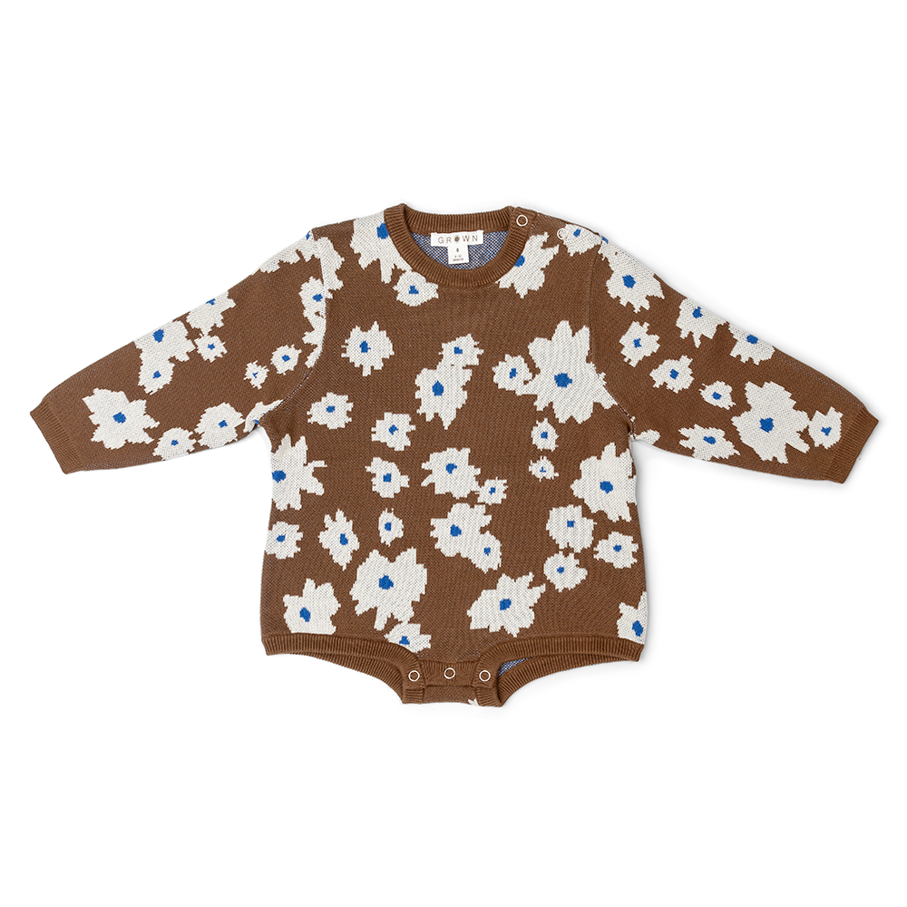 Grown Organic Knit Romper - Petal