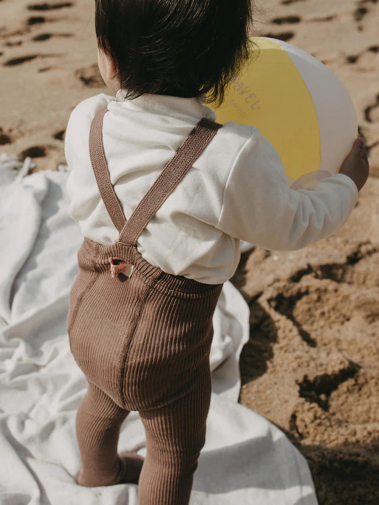 Silly Silas Footed Cotton Tights - Granola