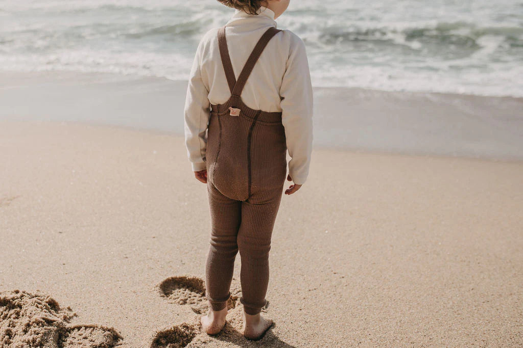 Silly Silas Footless Cotton Tights - Granola