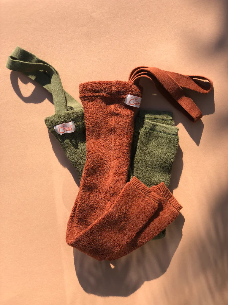 Silly Silas Teddy Warmy Footless Cotton Tights - Cinnamon