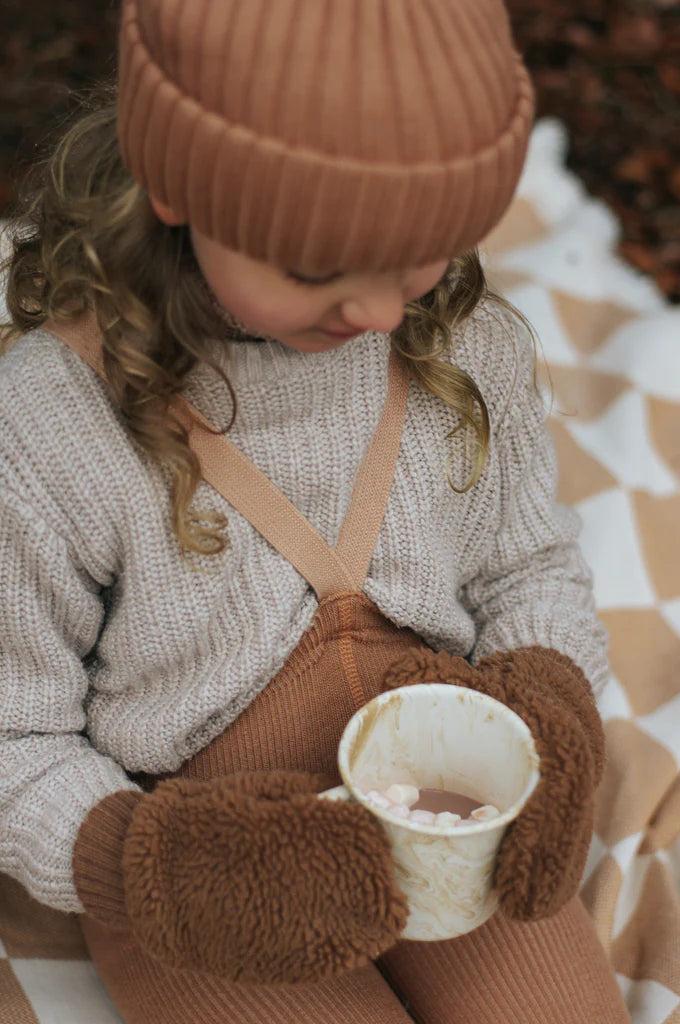 Silly Silas Wooly Footless Tights - Cappuccino Brown