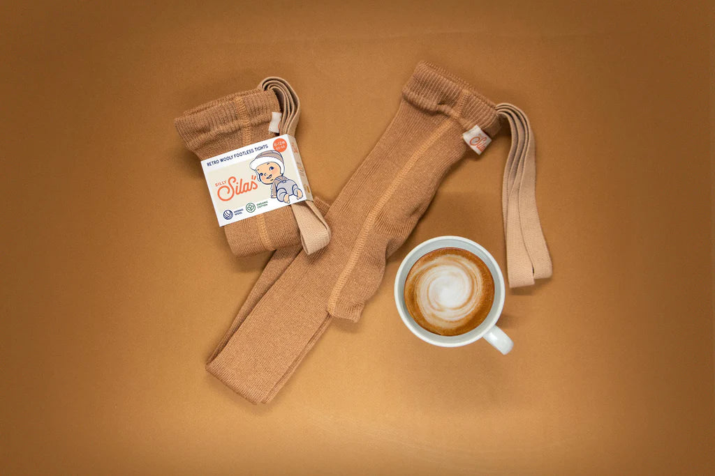 Silly Silas Wooly Footless Tights - Cappuccino Brown