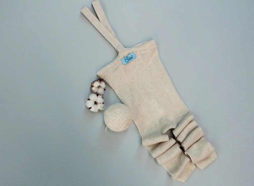 Silly Silas Wooly Footless Tights - Cream Blend