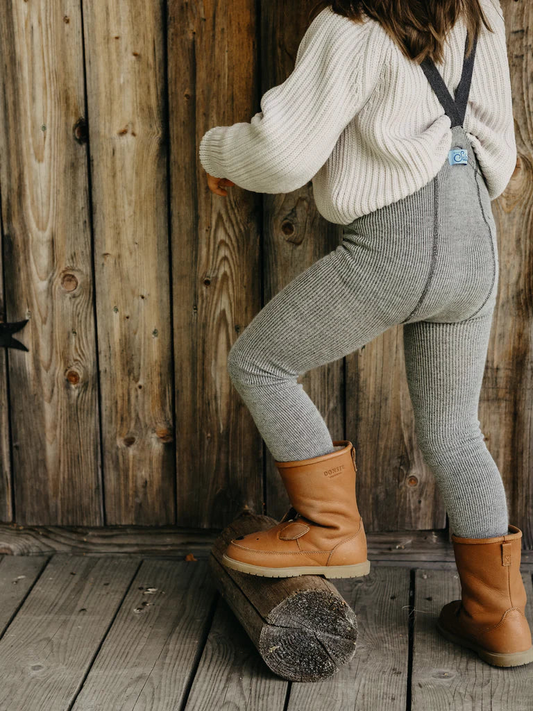 Silly Silas Wooly Footless Tights - Granite Grey