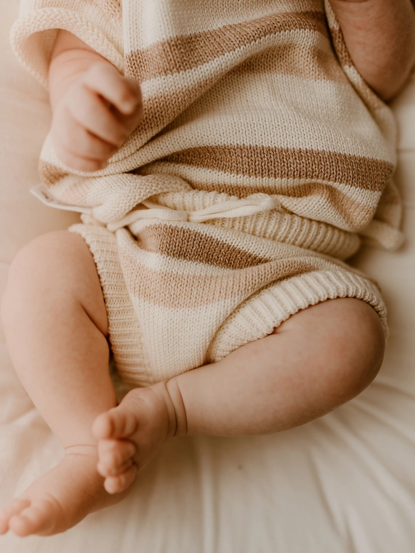 Ziggy Lou Knitted Bloomers - Clay Stripes