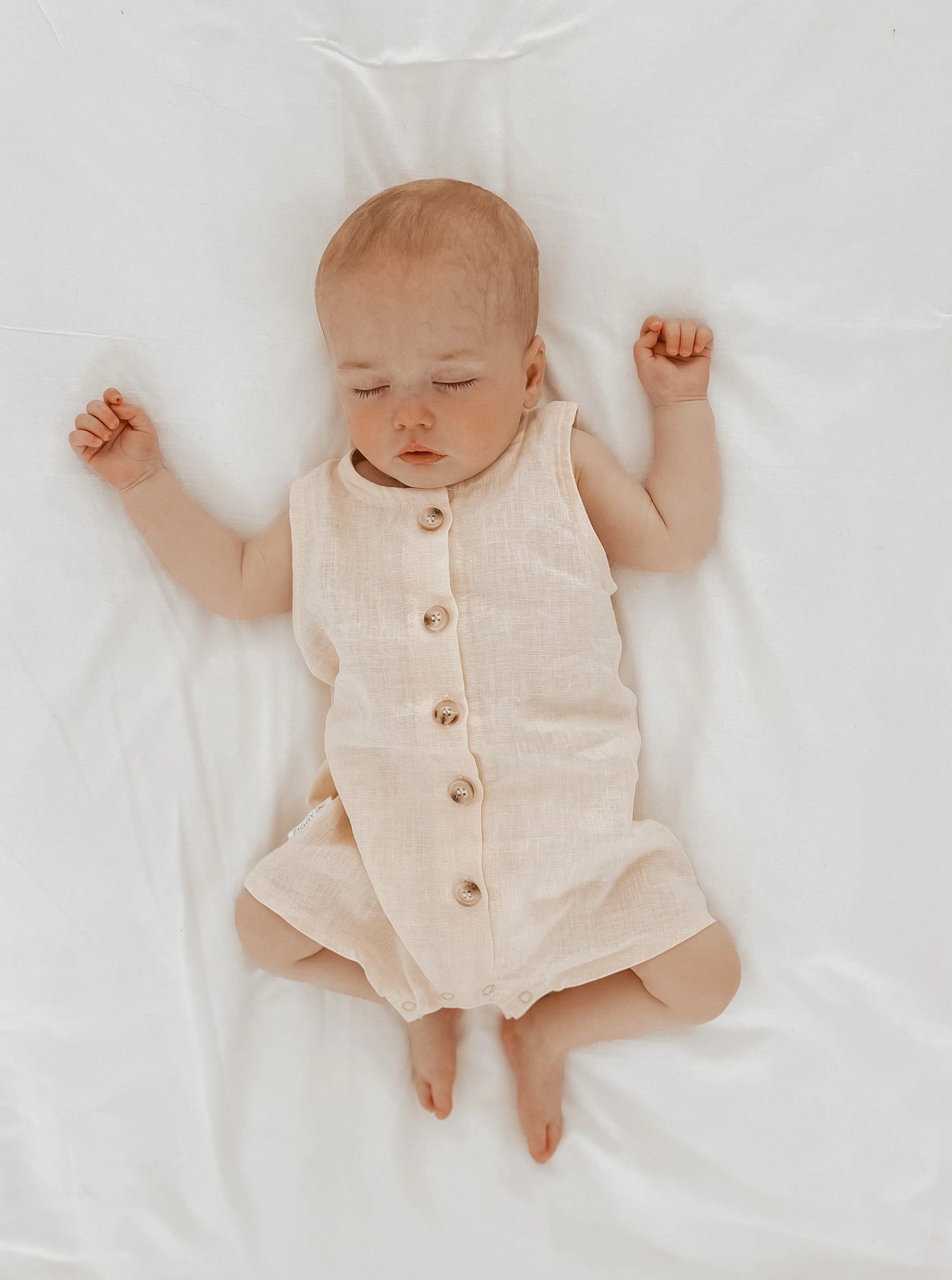 Ziggy Lou Linen Romper - Oat