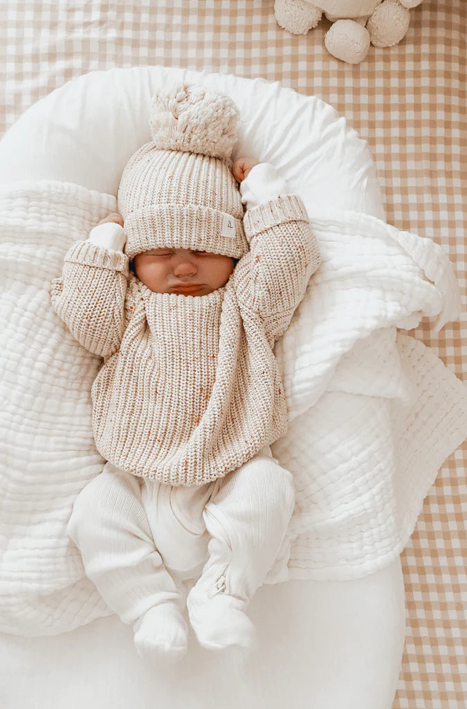 Ziggy Lou Knitted Jumper - Oatmeal Fleck