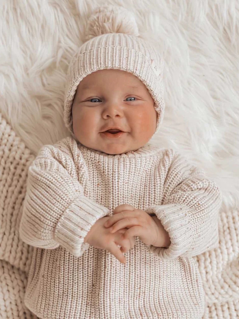 Ziggy Lou Knitted Jumper - Oatmeal Fleck
