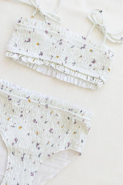Fin & Vince Smocked Bikini - Lilac Fields