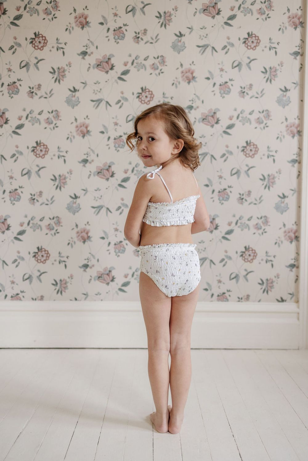 Fin & Vince Smocked Bikini - Lilac Fields