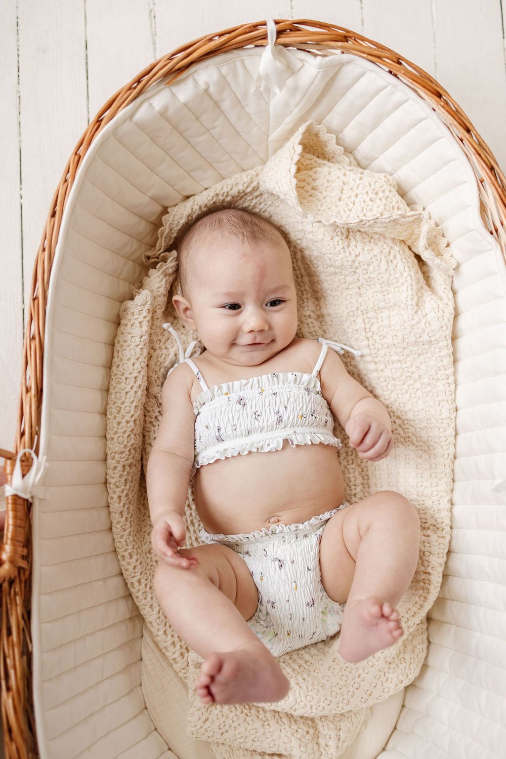 Fin & Vince Smocked Bikini - Lilac Fields