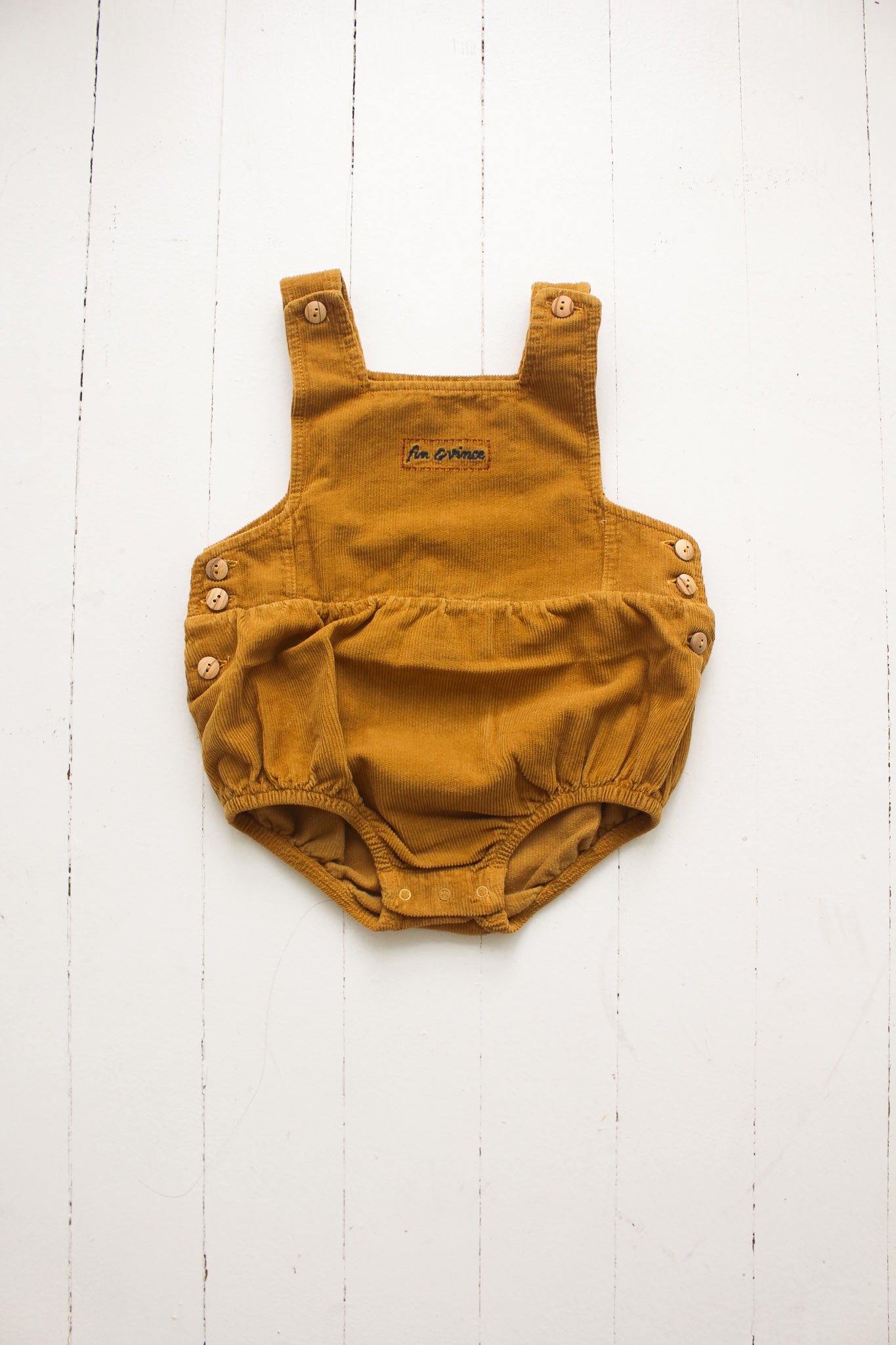 Fin & Vince Corduroy Baby Romper