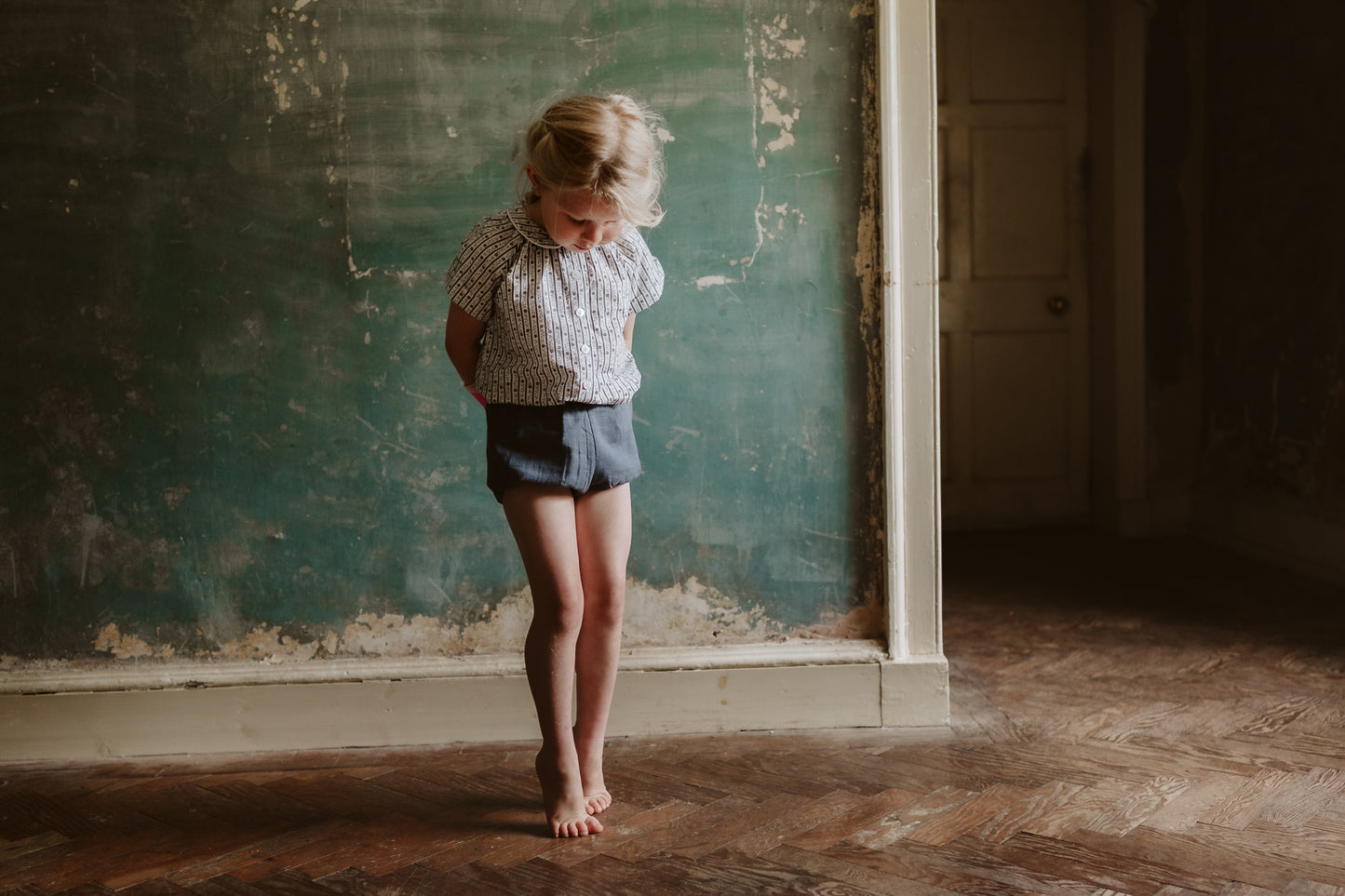 Poppy Bloomers - Ink Blue Muslin - Little Cotton Clothes