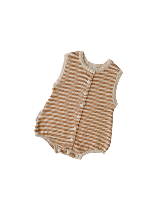 Ziggy Lou Summer Bubble Romper - Golden Stripes