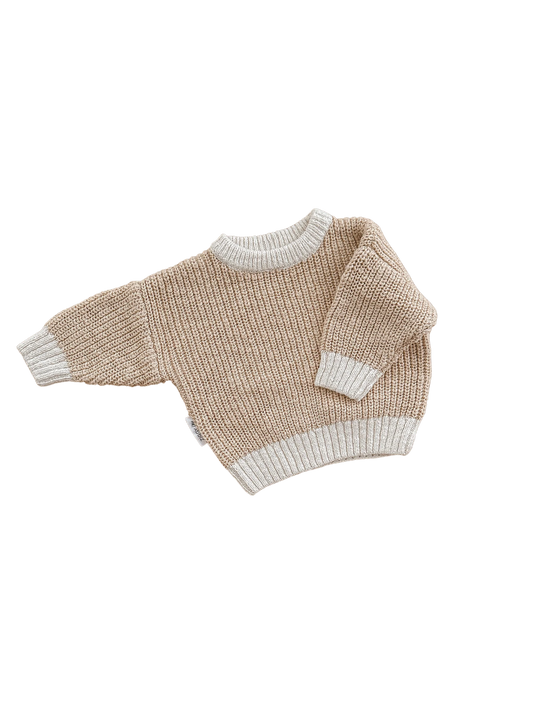 Ziggy Lou Jumper - Two tone wheat