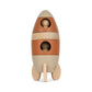 Konges Sløjd wooden stacking rocket toy - multi
