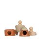 Konges Sløjd wooden stacking rocket toy - multi