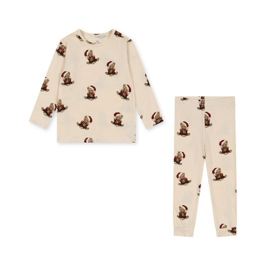 Konges Sløjd Basic Blouse / Pants Set - Christmas Teddy